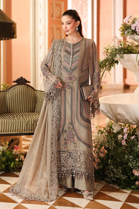 MARIA B - 3 Piece Unstitched Embroidered Chiffon Suit :MPC-26-201