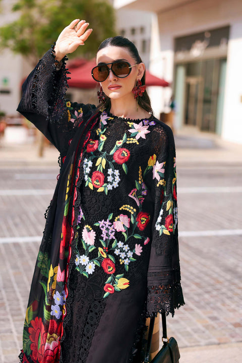 Maria b - 3 Piece Unstitched Embroidered Jacquard Lawn Suit :D-2610-B