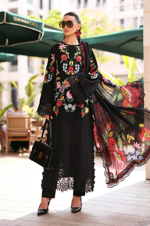 Maria b - 3 Piece Unstitched Embroidered Jacquard Lawn Suit :D-2610-B