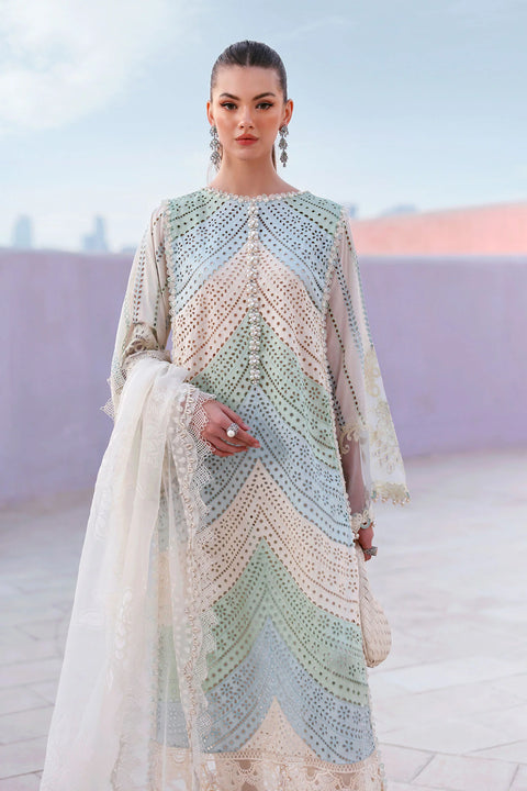 Maria b - 3 Piece Unstitched Embroidered Lawn Suit -2612-A