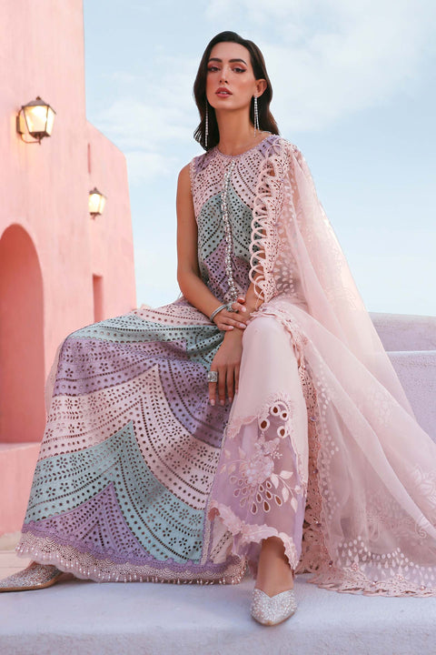 Maria b - 3 Piece Unstitched Embroidered Lawn Suit -2612-B