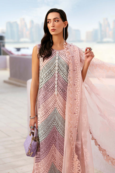 Maria b - 3 Piece Unstitched Embroidered Lawn Suit -2612-B