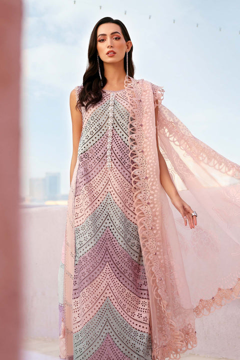 Maria b - 3 Piece Unstitched Embroidered Lawn Suit -2612-B