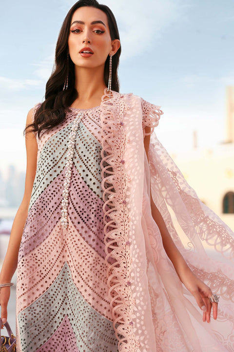Maria b - 3 Piece Unstitched Embroidered Lawn Suit -2612-B