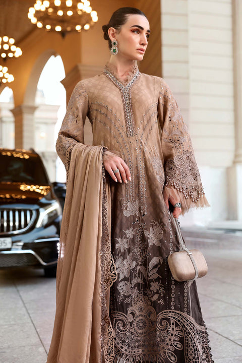 Maria b - 3 Piece Unstitched Embroidered Jacquard Lawn Suit :D-2601-A