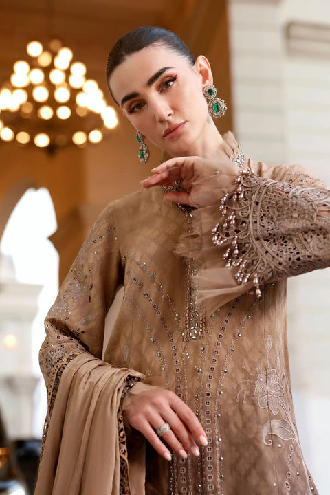 Maria b - 3 Piece Unstitched Embroidered Jacquard Lawn Suit :D-2601-A