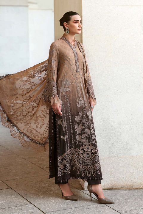 Maria b - 3 Piece Unstitched Embroidered Jacquard Lawn Suit :D-2601-A