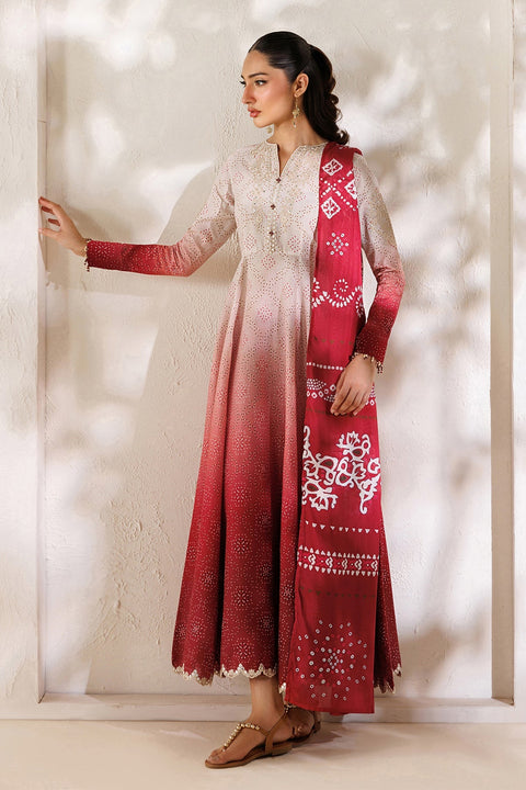 Baroque Silk Unstitched 3PC Heavy Embroidery Suit - D120