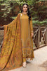 Maria B - 3PC LAWN EMBROIDERED SHIRT WITH VOIL PRINTED M DUPATTA AND TROUSER - Mustard DL-1110