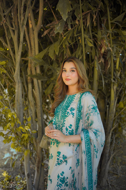 Aneelas Luxury Lawn Embroidered 3 Pc Unstitched Collection WPR-23-B