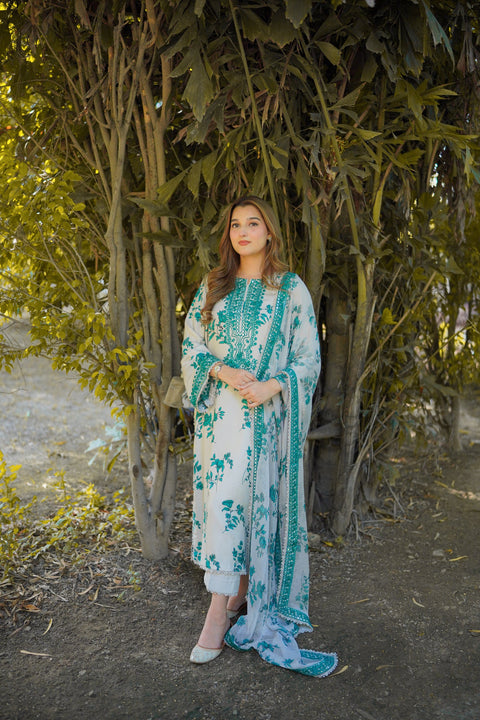 Aneelas Luxury Lawn Embroidered 3 Pc Unstitched Collection WPR-23-B