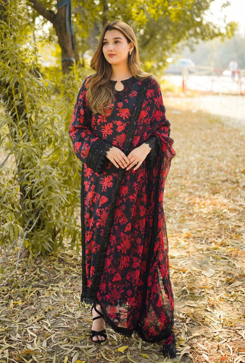 Aneelas - Luxury Lawn Embroidered 3 Piece Unstitched - WPR-21