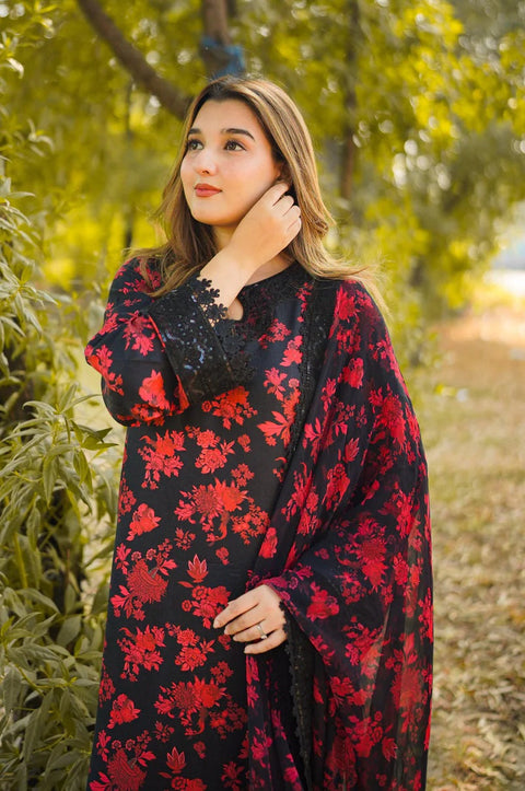 Aneelas - Luxury Lawn Embroidered 3 Piece Unstitched - WPR-21