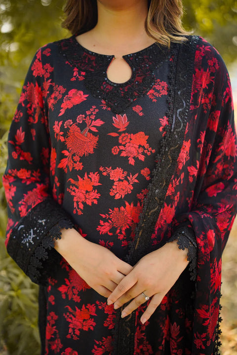 Aneelas - Luxury Lawn Embroidered 3 Piece Unstitched - WPR-21