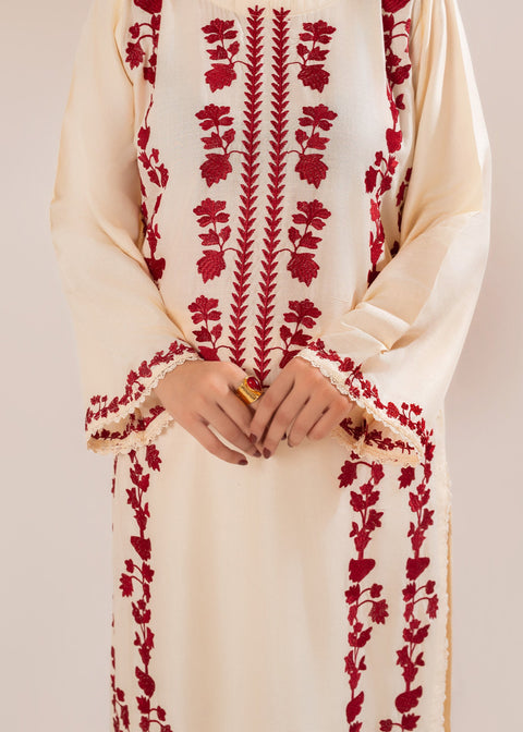 Agha Noor - 3PC DHANAK EMBROIDERED SHIRT DHANAK PRINTED SHAWL DUPATTA AND TROUSER -  SF-42