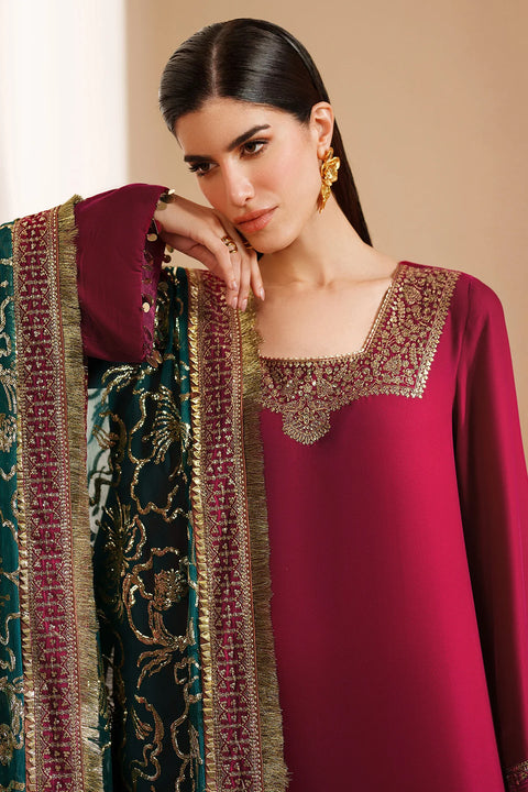 JAZMIN Luxury Chiffon Embroidered Collection Unstitched VVF D-9