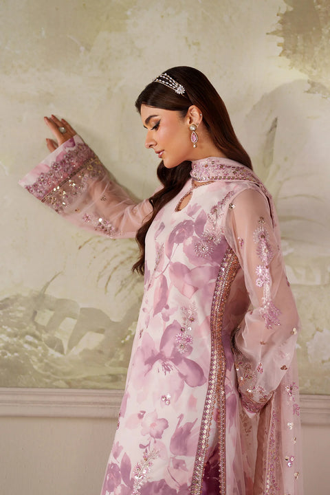 Zarif - Rahma - Luxury Organza Embroidered Unstitched 4 Piece