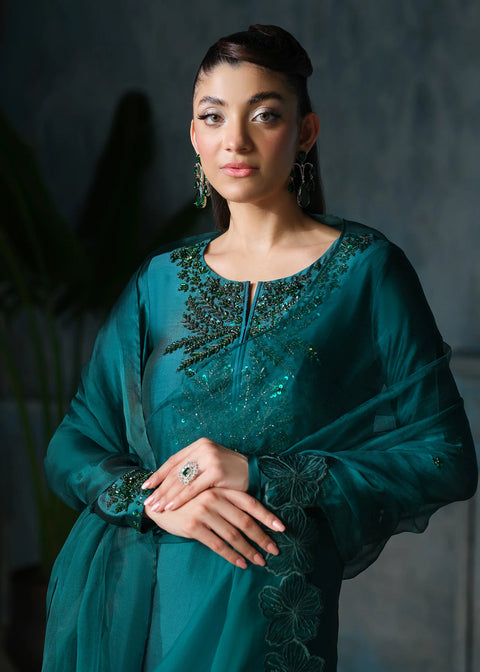 MAHUD ASAD Luxury Silk Embroidered 3Pc Unstitched Suit  Virah