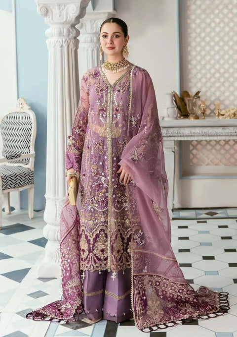 ELAF - WEDDING COLLECTION 3PC UNSTITCHED EMBROIDERED ORGANZA WEDDING COLLECTION - UF-526-PINK