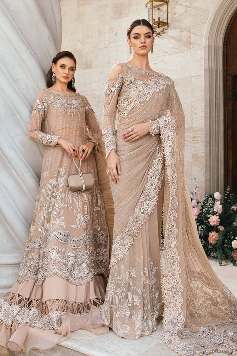 Maria B. Couture Unstitched Embroidered Saree | BD-2801