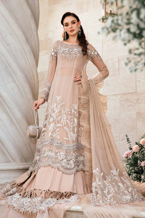 Maria B. Couture Unstitched Embroidered Saree | BD-2801