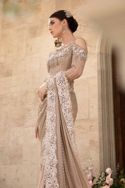 Maria B. Couture Unstitched Embroidered Saree | BD-2801