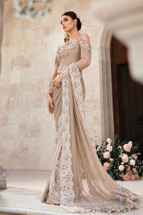 Maria B. Couture Unstitched Embroidered Saree | BD-2801