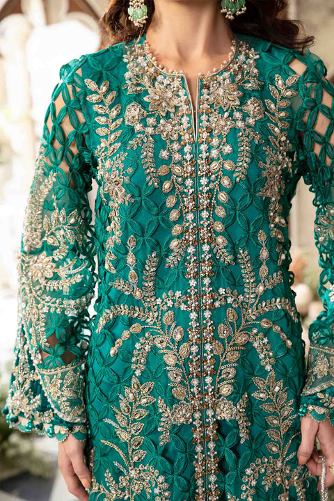 MARIA B - 3 Piece Unstitched Organza Embroidered Suit | BD-2806