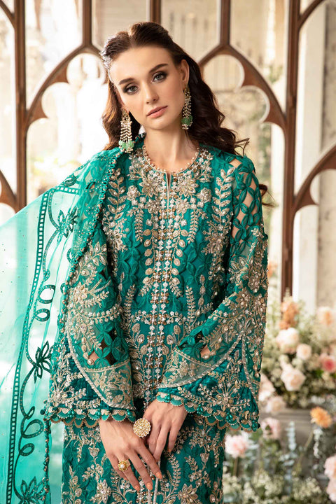 MARIA B - 3 Piece Unstitched Organza Embroidered Suit | BD-2806