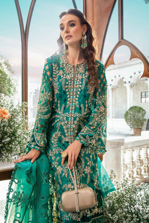 MARIA B - 3 Piece Unstitched Organza Embroidered Suit | BD-2806