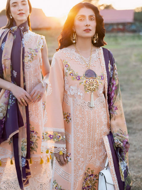 Mushq Lawana Embroidered Luxury Lawn Unstitched 3Pc Suit MSL-23-16