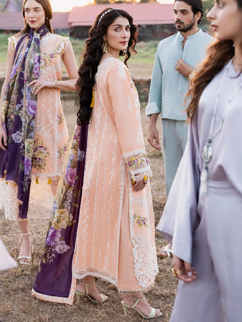 Mushq Lawana Embroidered Luxury Lawn Unstitched 3Pc Suit MSL-23-16