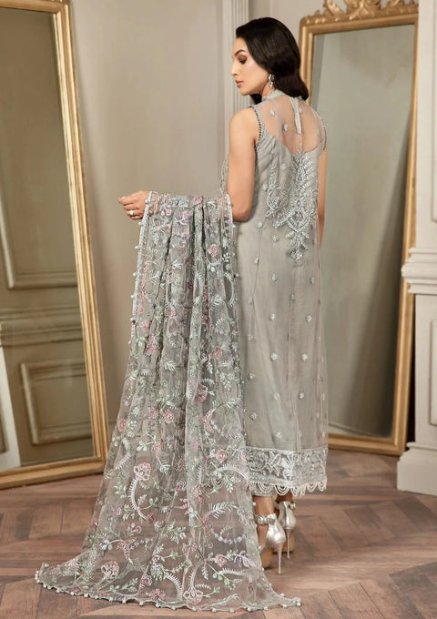 Zarif Silver Formal Net Collection - GRACE