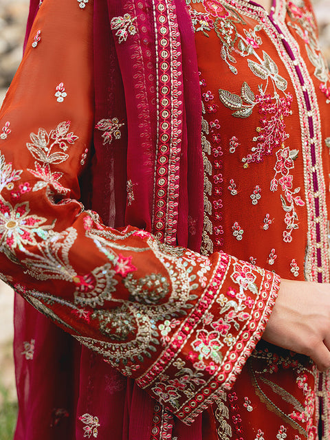 GULAL - Unstitched Embroidered Chiffon Suit | Athena