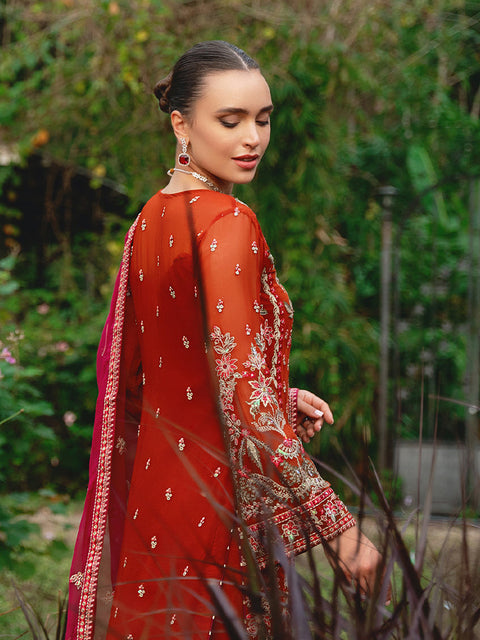 GULAL - Unstitched Embroidered Chiffon Suit | Athena