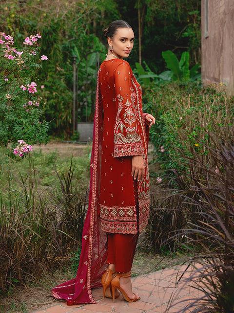 GULAL - Unstitched Embroidered Chiffon Suit | Athena