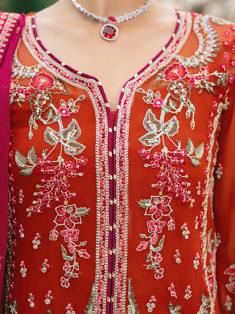 GULAL - Unstitched Embroidered Chiffon Suit | Athena