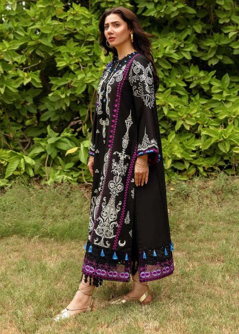 SIRAA BY SADAF - 3PC LAWN EMBROIDERED SHIRT WITH PRINTED DUPATTA AND TROUSER - KPR 035