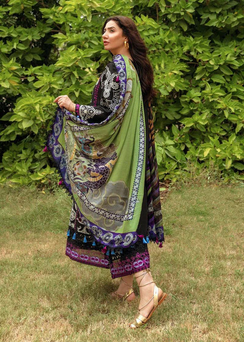 SIRAA BY SADAF - 3PC LAWN EMBROIDERED SHIRT WITH PRINTED DUPATTA AND TROUSER - KPR 035