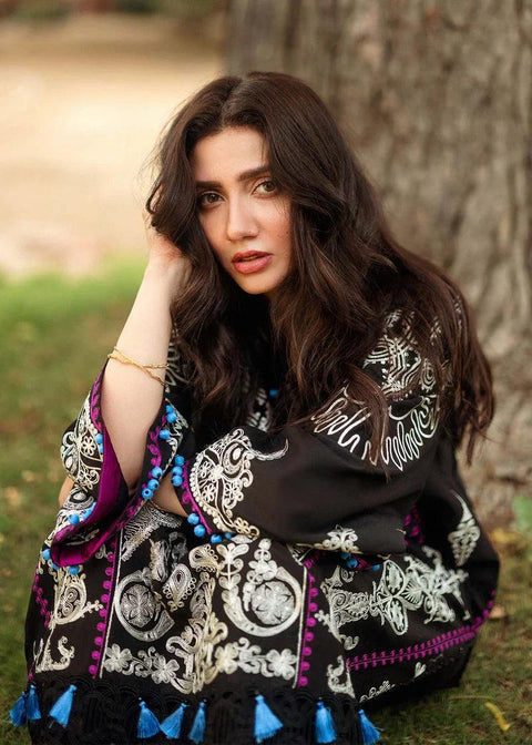SIRAA BY SADAF - 3PC LAWN EMBROIDERED SHIRT WITH PRINTED DUPATTA AND TROUSER - KPR 035