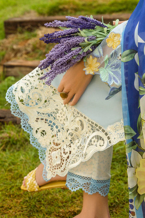 MUSHQ - 3PC LAWN EMBROIDERED SHIRT WITH VOIL PRINTED SHAWL AND TROUSER - KPR 2453