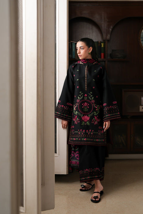 Zaib - 3-piece luxury unstiched embroidered dress- (Muse)