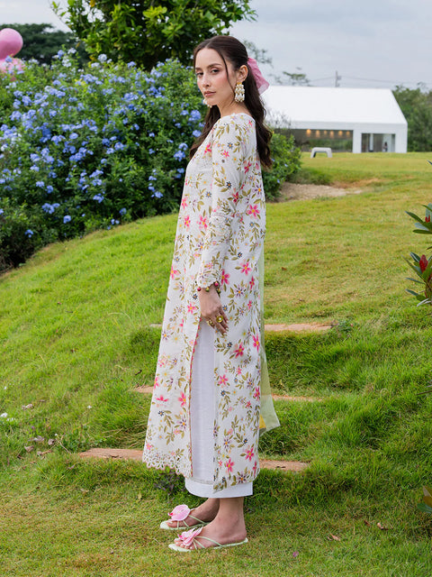 Izel Grey Printed Chicken Kari 3 Piece Unstitched Lawn ET-0820-26