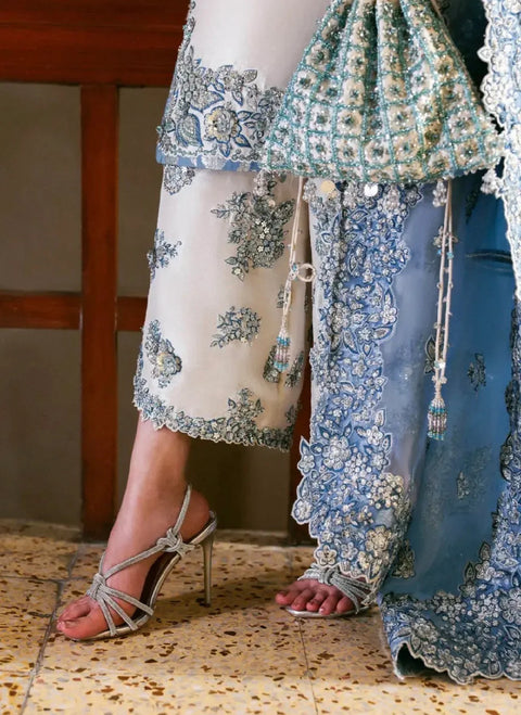 Jazmin White Embroidered 3 Piece Unstitched Luxury Lawn