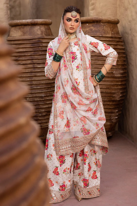 Charizma - 3 Piece Unstitched Embroidered Lawn Suit : HJ-01