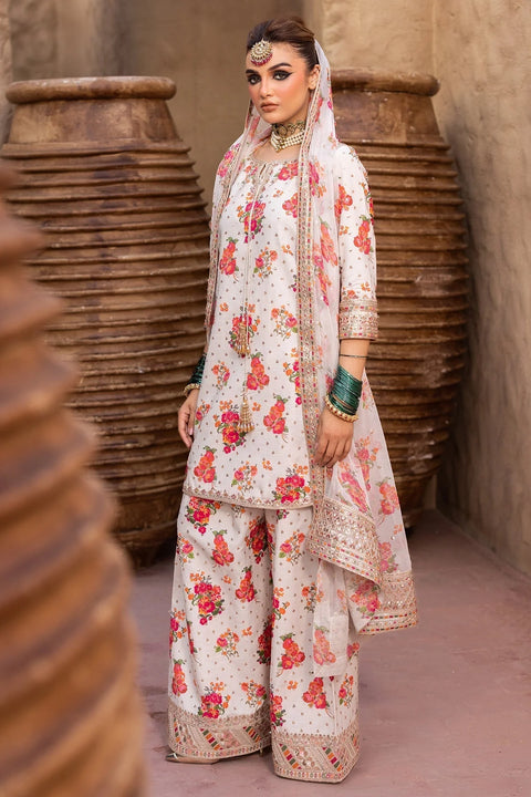 Charizma - 3 Piece Unstitched Embroidered Lawn Suit : HJ-01