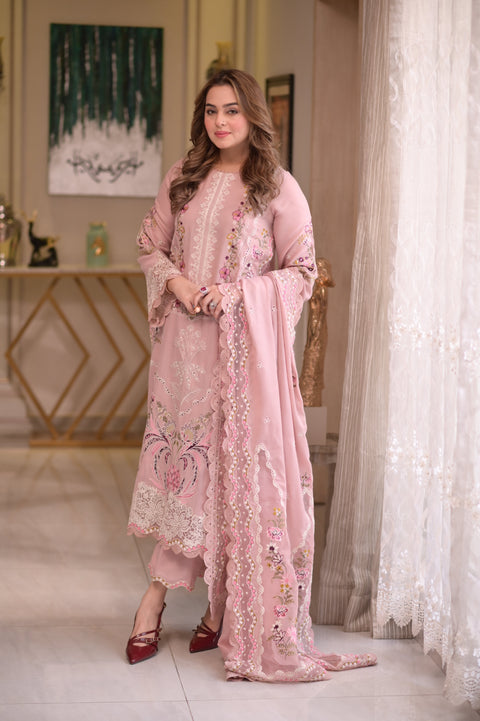 Aneelas Dhanak Unstitched Embroidered Collection with Dhanak Shawl WLUX-10-B
