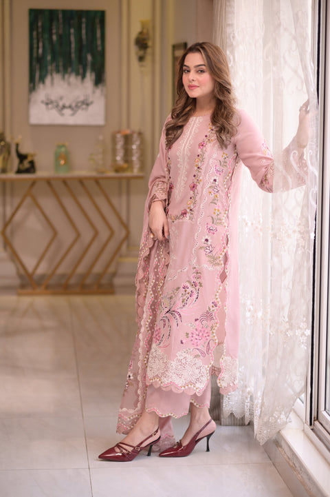 Aneelas Dhanak Unstitched Embroidered Collection with Dhanak Shawl WLUX-10-B