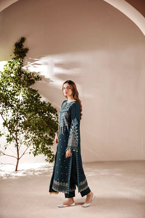 FLORENT - 3PC LAWN EMBROIDERED SHIRT WITH LAWN EMBROIDERED SHAWL AND TROUSER - KPR1957