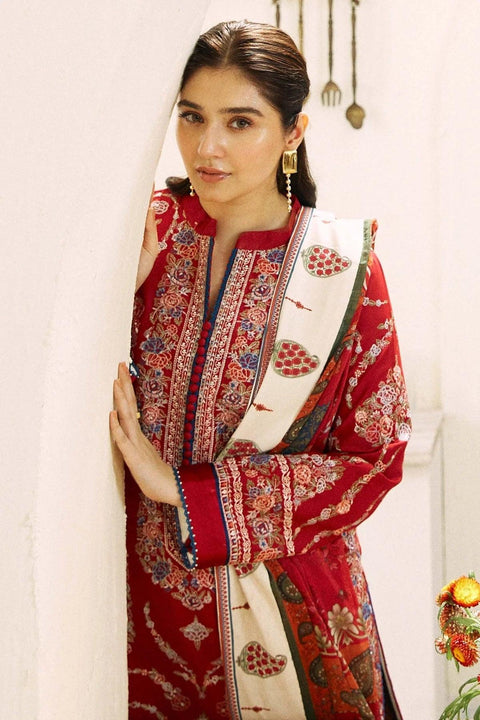 ZARA SHAH JAHAN - 3PC LAWN EMBROIDERED SHIRT WITH PRINTED DUPATTA AND TROUSER - KPR1652